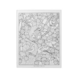 Birds and Maple Tree U-Color Notepad
