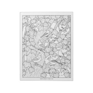 Birds and Maple Tree U-Color Notepad