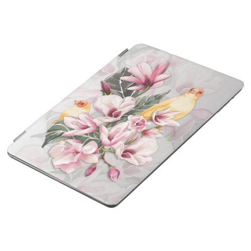 Birds and Pink Magnolia Blossoms iPad Air Cover