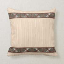 Birds and Stripes Celtic Design Throw Pillow