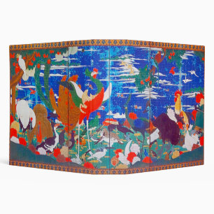 Birds, Animals, and Flowering Plants(Left) Jakuchū 3 Ring Binder