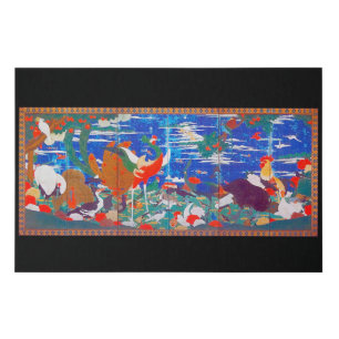 Birds, Animals, and Flowering Plants(Left) Jakuchū Faux Canvas Print