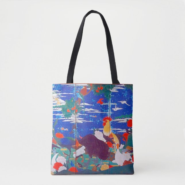 Birds, Animals, and Flowering Plants(Left) Jakuchū Tote Bag (Front)