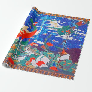 Birds, Animals, and Flowering Plants(Left) Jakuchū Wrapping Paper