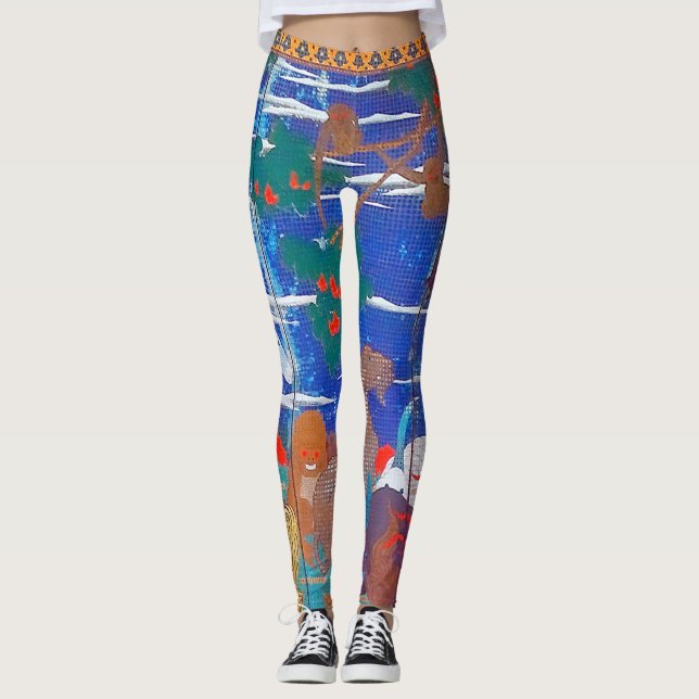 Birds, Animals, and Flowering Plants(Right)Jakuchu Leggings (Front)