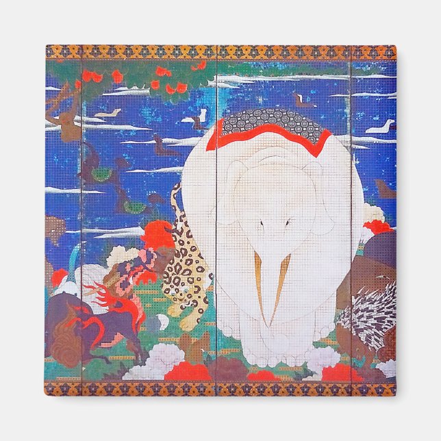 Birds, Animals, and Flowering Plants(Right)Jakuchu Magnet (Front)