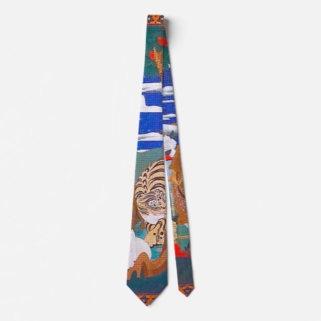 Birds, Animals, and Flowering Plants(Right)Jakuchu Neck Tie (Front)
