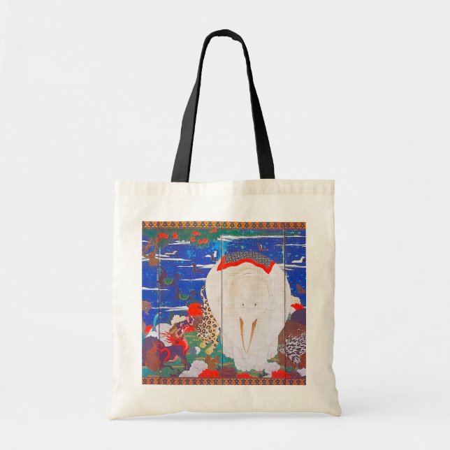 Birds, Animals, and Flowering Plants(Right)Jakuchu Tote Bag (Front)