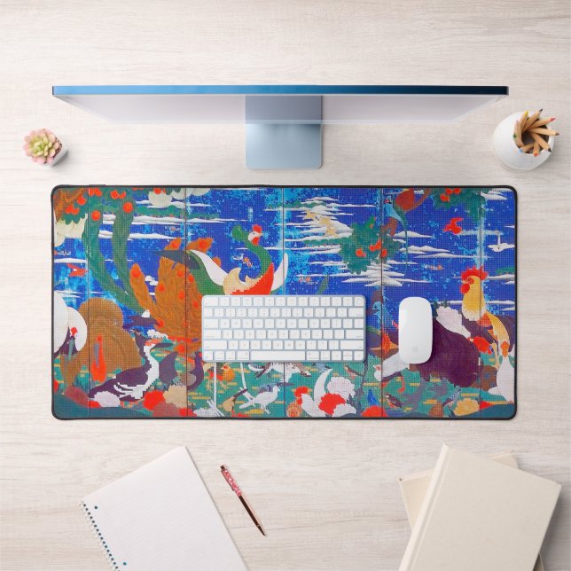 Birds, Animals, & Flowering Plants (Left) Jakuchū Desk Mat (Office 1)