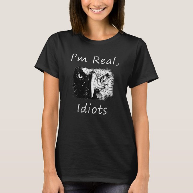 Birds Are Definitely Real Parody Angry Eagle T-Shirt (Front)