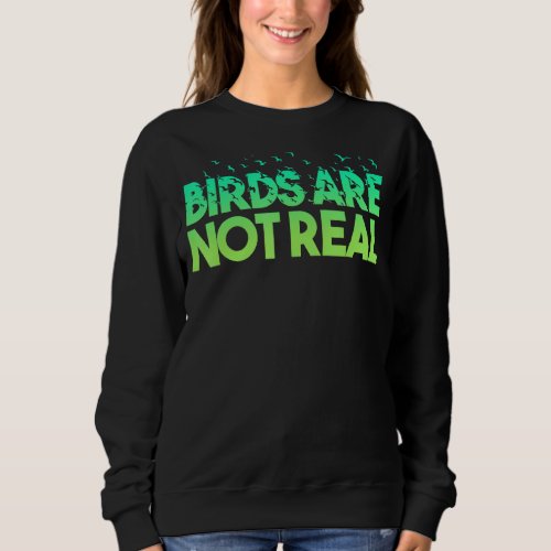 Birds Are Not Real Conspiracy Theory Funny Sweatshirt