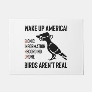 Birds Are Not Real - If It Flies, It Spies Doormat