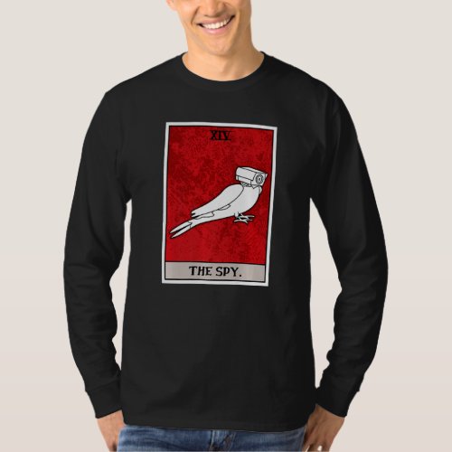Birds Are Spies Funny Fake Bird Tarot Card Premium T_Shirt