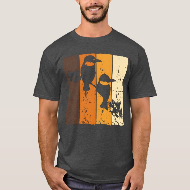 Birds Art Budgie Sparrow Canary Parrot Hummingbird T-Shirt (Front)