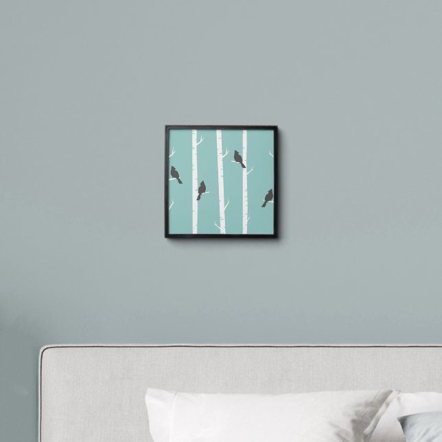 Birds Art gallery Peel And Stick Photo Tile (Bedroom)
