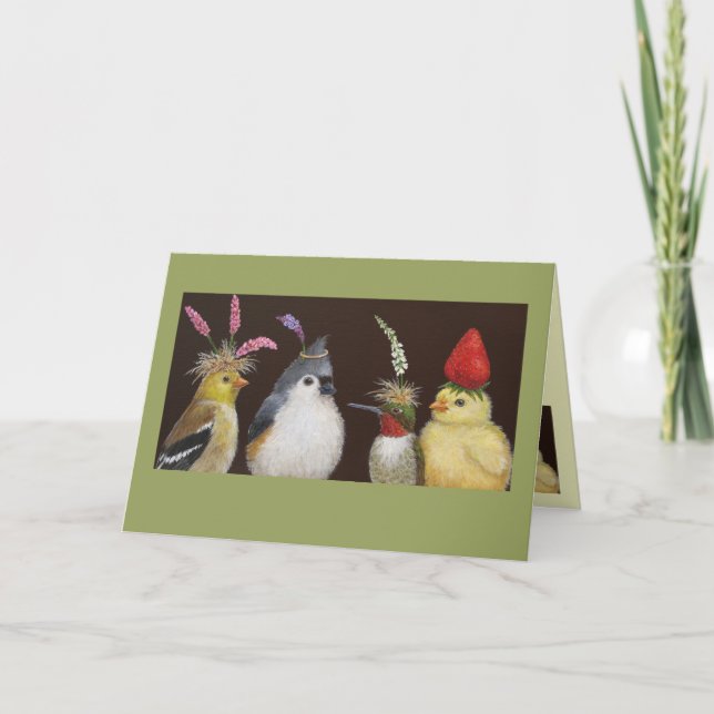 birds at a party card (Front)