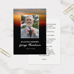 Birds At Sunrise Photo Mini Prayer Card