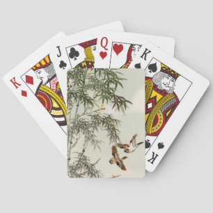 Birds Bamboo Asian Japanese Vintage Poker Cards