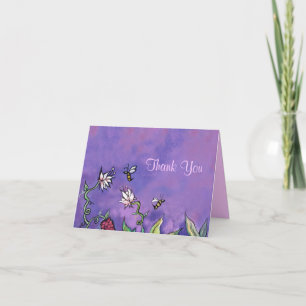 Birds & Bees Invitation Baby Naming Thank You Card