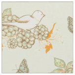 Birds Berries and Butterflies Fabric 2