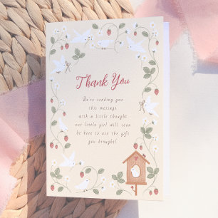 Birds & Berries Girl Baby Shower Thank You