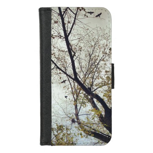 Birds between the trees iPhone 87 wallet case