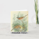 [ Thumbnail: Birds, Bird Nest in a Tree "Thank You!" Card ]