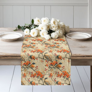 Birds & Blossoms Runner Autumn Beauty for Table