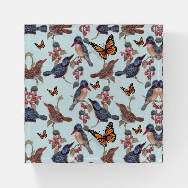 Birds Butterfly Paperweight (Front)