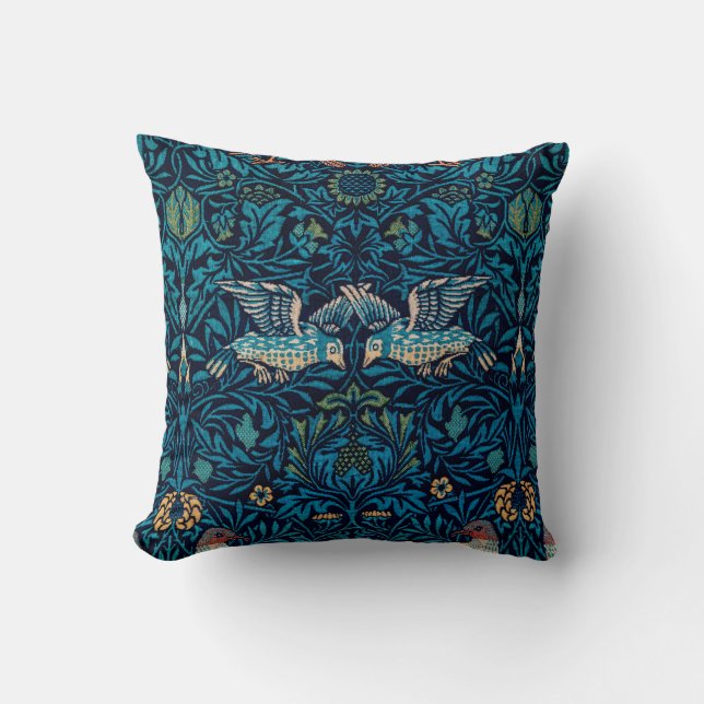 Birds by William Morris (1834-1896) Throw Pillow (Front)