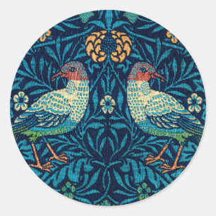 Birds by William Morris Classic Round Sticker