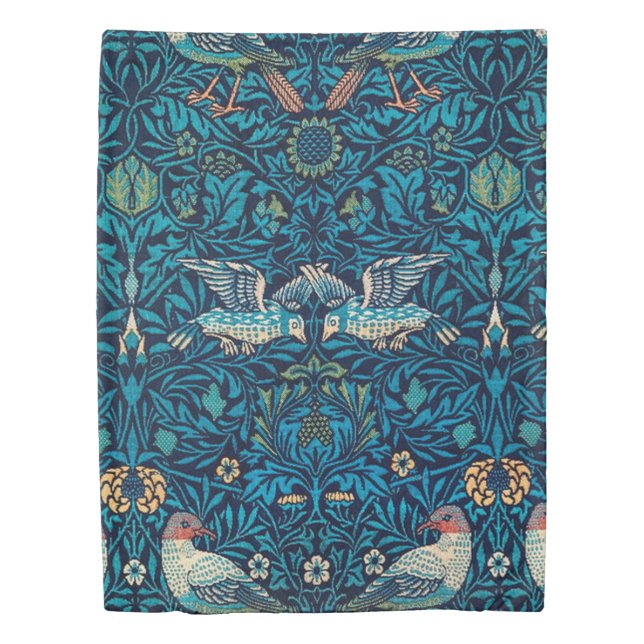 Birds By William Morris Duvet Cover (Front)