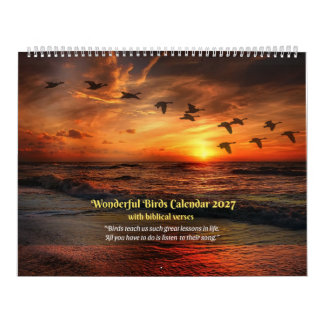 Birds Calendar 2027 - With bible verses