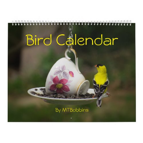 Birds Calendar with Large Numbers