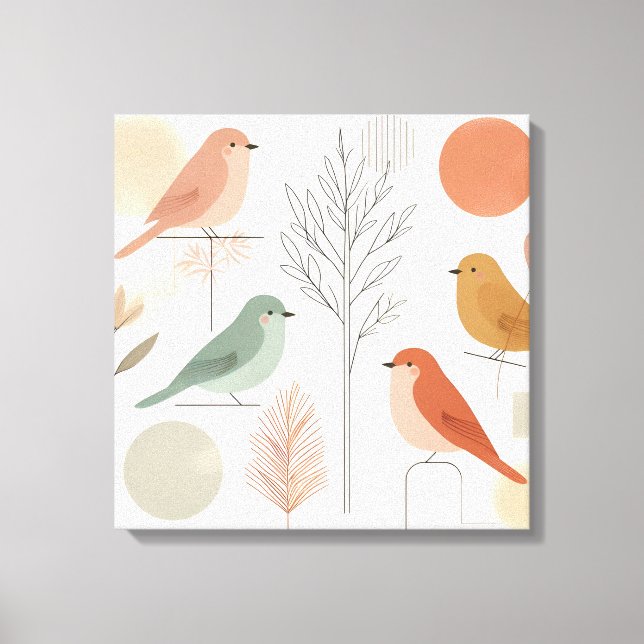 Birds Canvas Wall Art – Colorful Nature (Front)