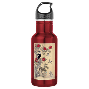 Birds, Cat and Dog, Itō Jakuchū Water Bottle