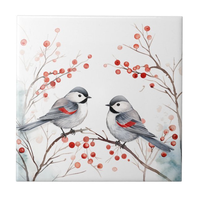 birds  ceramic tile (Front)