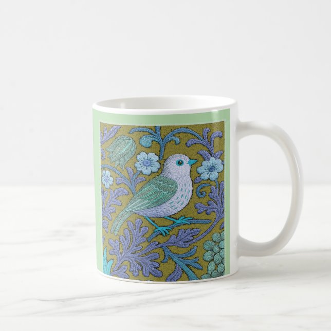 Birds Coffee Cup tapestry appearance Arts & Crafts (Right)