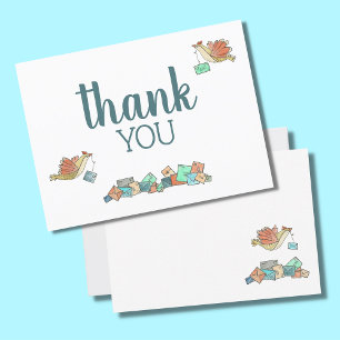 Birds Delivering Mail Thank You Card