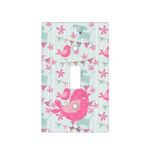 Birds, Dogs, Banners, Flowers Light Switch Cover
