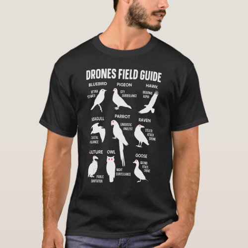Birds Drones Field Guide Of North America These Ar T_Shirt