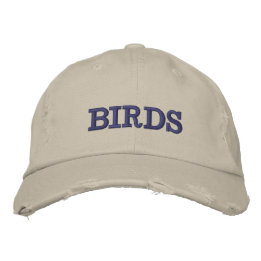 BIRDS EMBROIDERED BASEBALL CAP