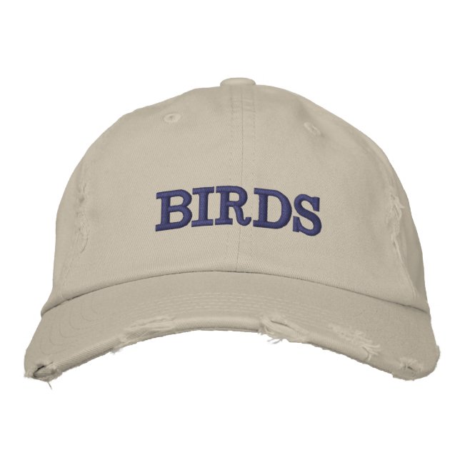 BIRDS EMBROIDERED BASEBALL CAP (Front)
