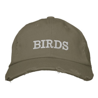 BIRDS EMBROIDERED BASEBALL CAP