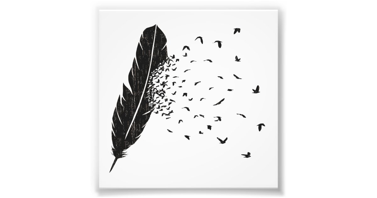 Birds Erupting Of A Feather Photo Print Zazzle Com