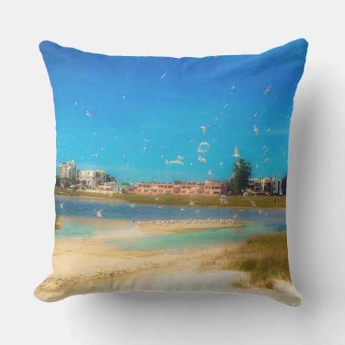 Birds Everywhere Outdoor Pillow