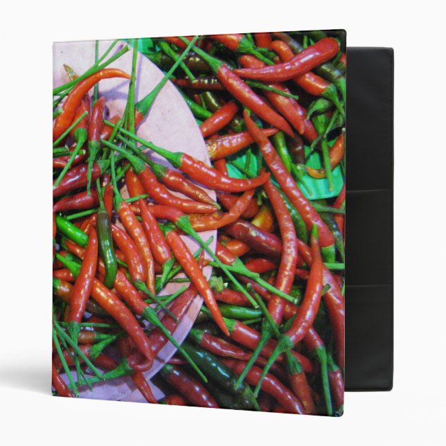 Bird's Eye Chili Peppers 3 Ring Binder (Front/Inside)