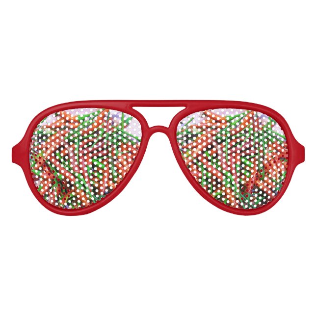 Bird's Eye Chili Peppers Aviator Sunglasses (Front)