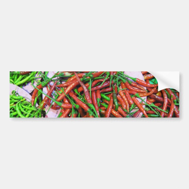 Bird's Eye Chili Peppers Bumper Sticker (Front)