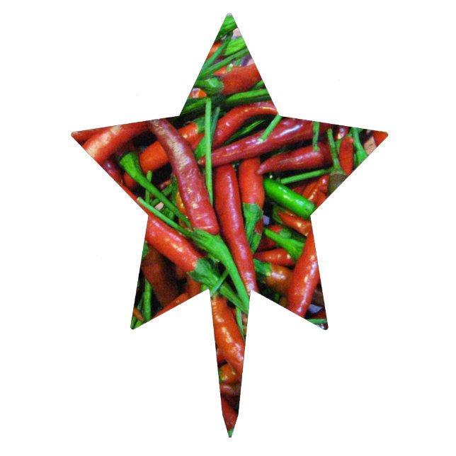 Bird's Eye Chili Peppers Cake Topper (Front)